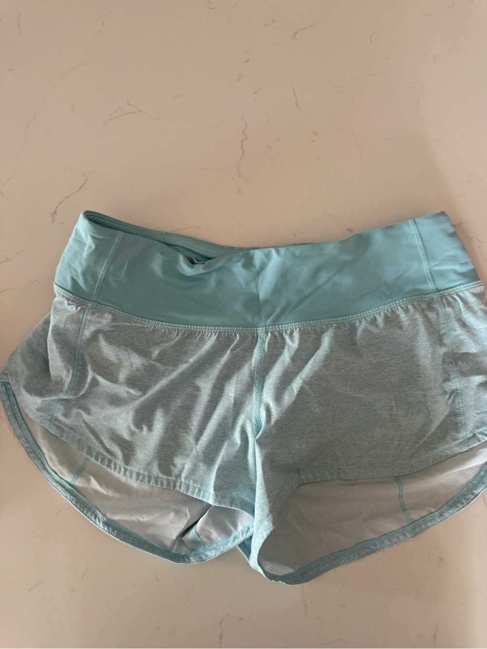 lululemon athletica light teal women's shorts